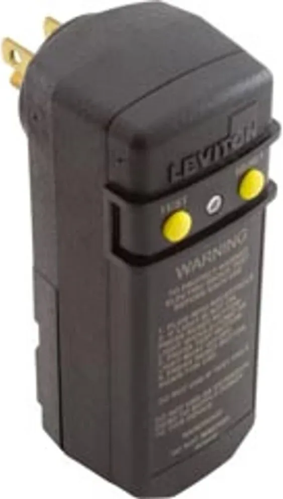 Leviton 15A GFCI , SPST, Plug, 16693