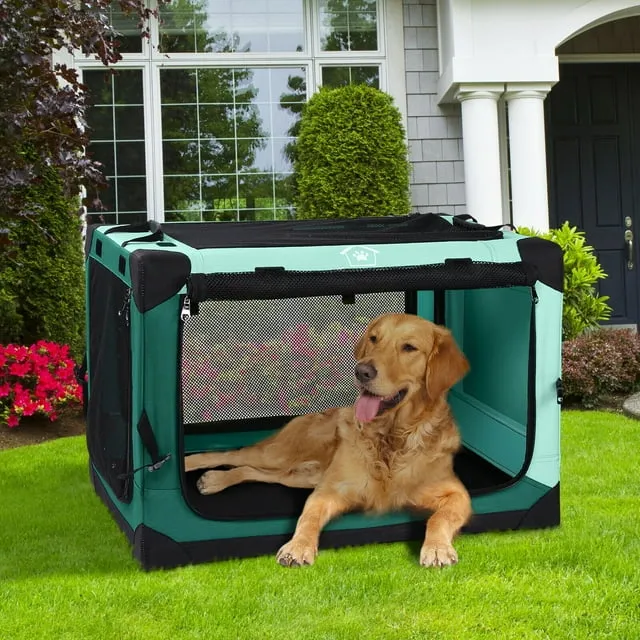 Foldable Pet Dog Carrier Portable Travel Car Crate Kennel XL