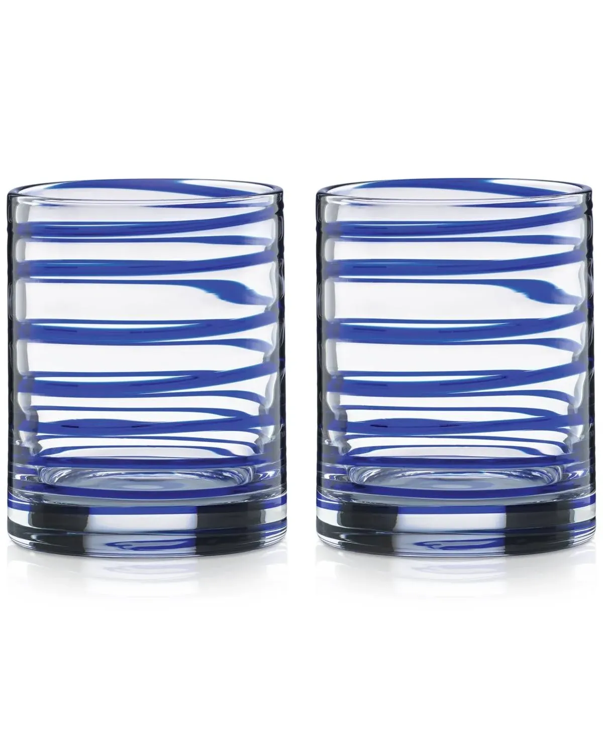 Kate Spade New York Charlotte Street Double Old Fashioned Glass Set of 2 - Blue