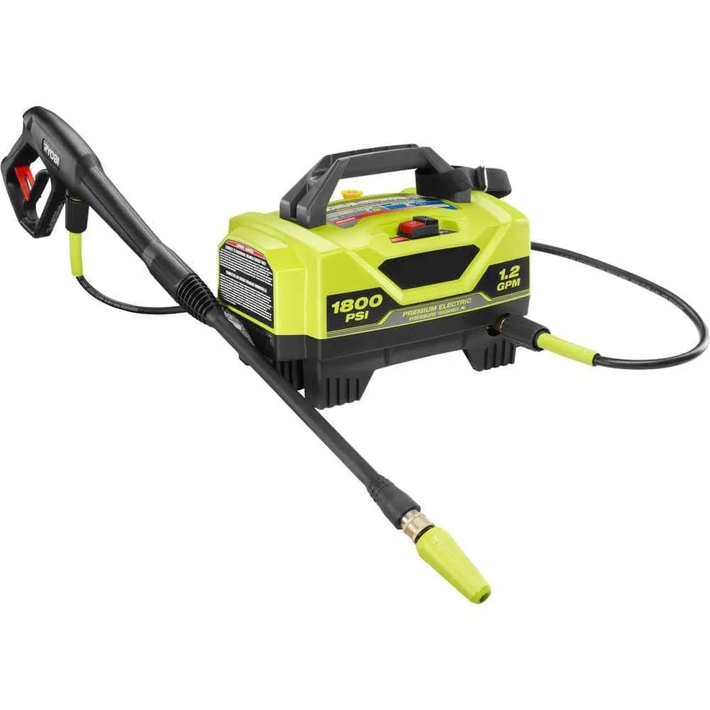 Ryobi RY141802-SC 1800 psi 1.2 GPM Cold Water Electric Pressure Washer with Surface Cleaner