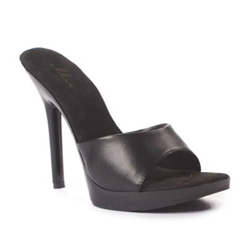 502-VANITY, 5" Heel Mule Black PU Size 10