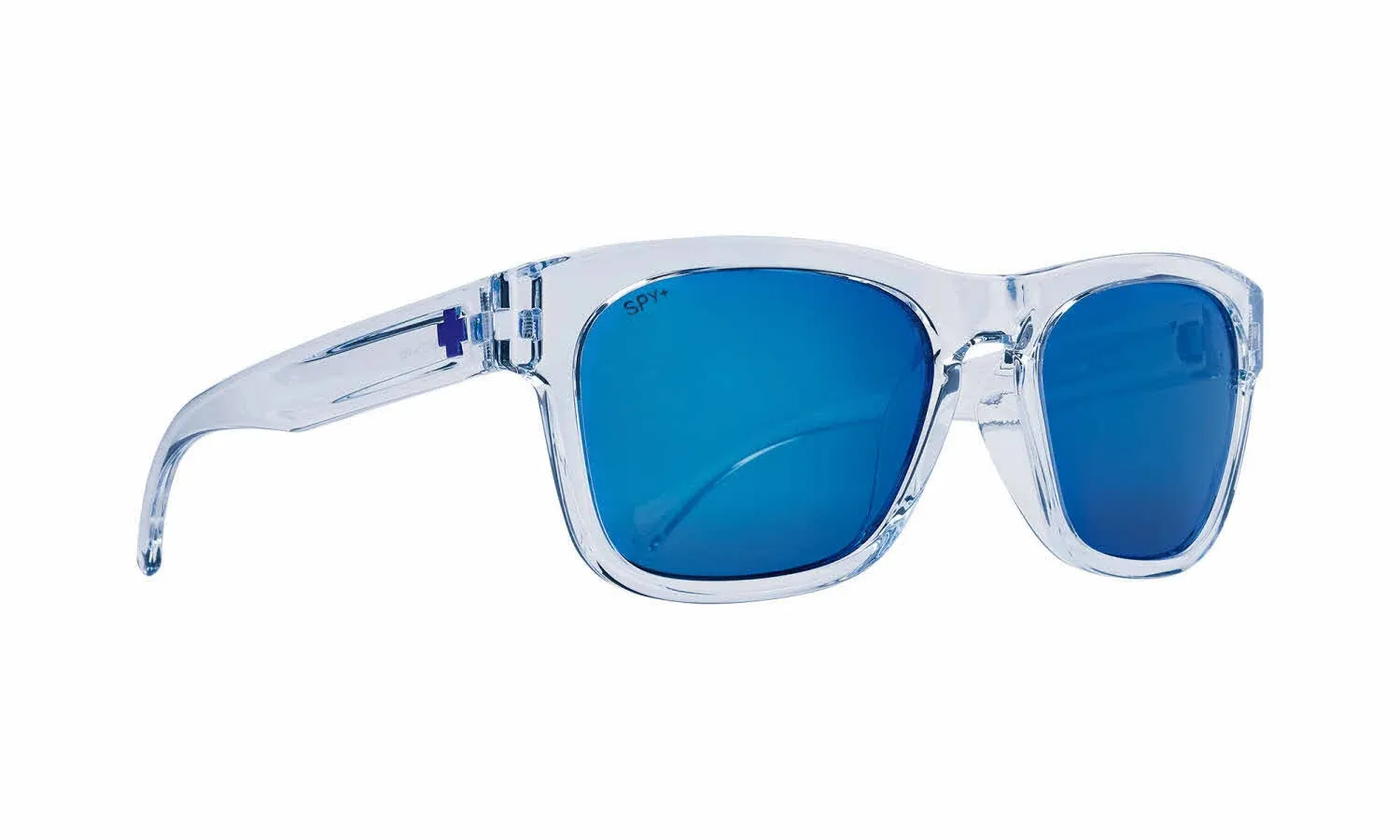 Spy Sunglasses Crossway Translucent Light Blue - Gray with Navy Spectra Mirror