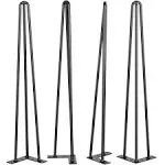 VEVOR 20 in. Hairpin Table Legs Black - 880lbs Load Capacity - Set of 4