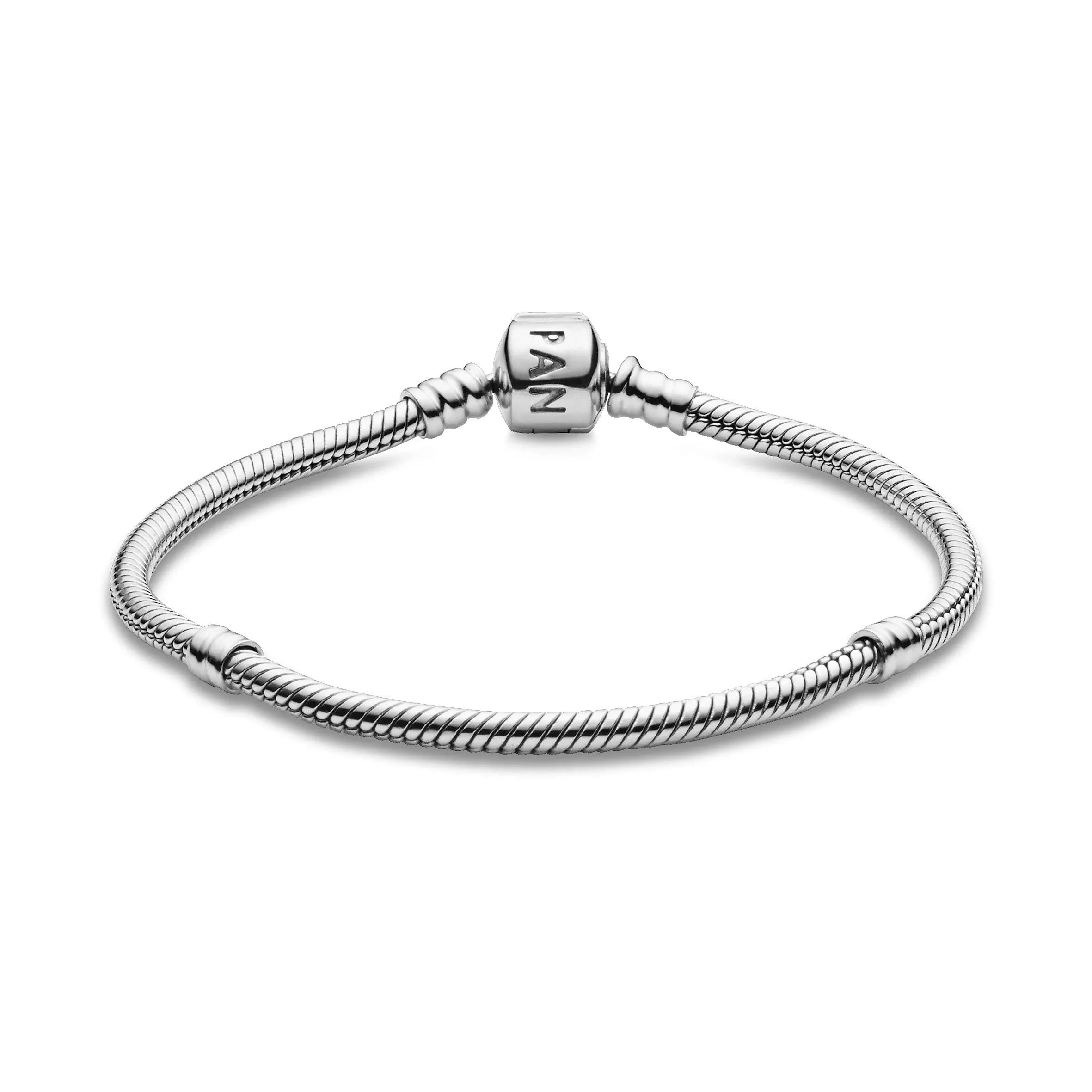 Pandora Women's Genuine Sterling Silver 7.5 Bead Clasp Charm Bracelet 590702HV-19"