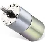 Greartisan DC 24V 200RPM Gear Motor High Torque Electric Micro Speed Reduction Geared Motor Centric Output Shaft 37mm Diameter Gearbox