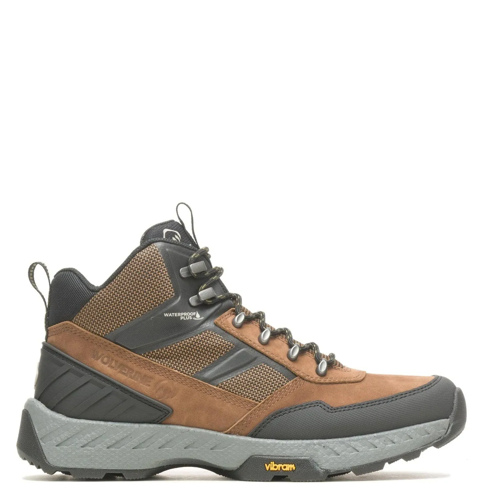 Wolverine Men's Guide UltraSpring Waterproof Hiking Boot, Bison, 9