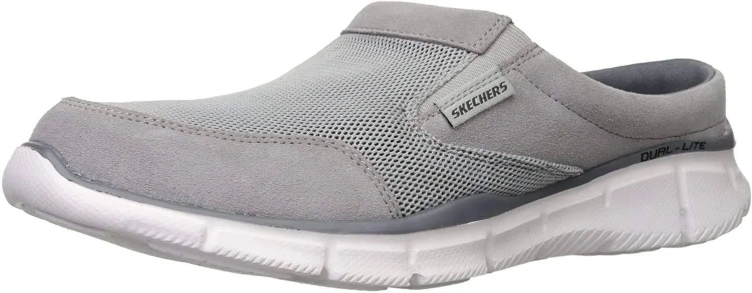 Skechers Mens Equalizer-Coast to Coast Suede Slip-On Sneakers Gray 10.5 Wide (E)