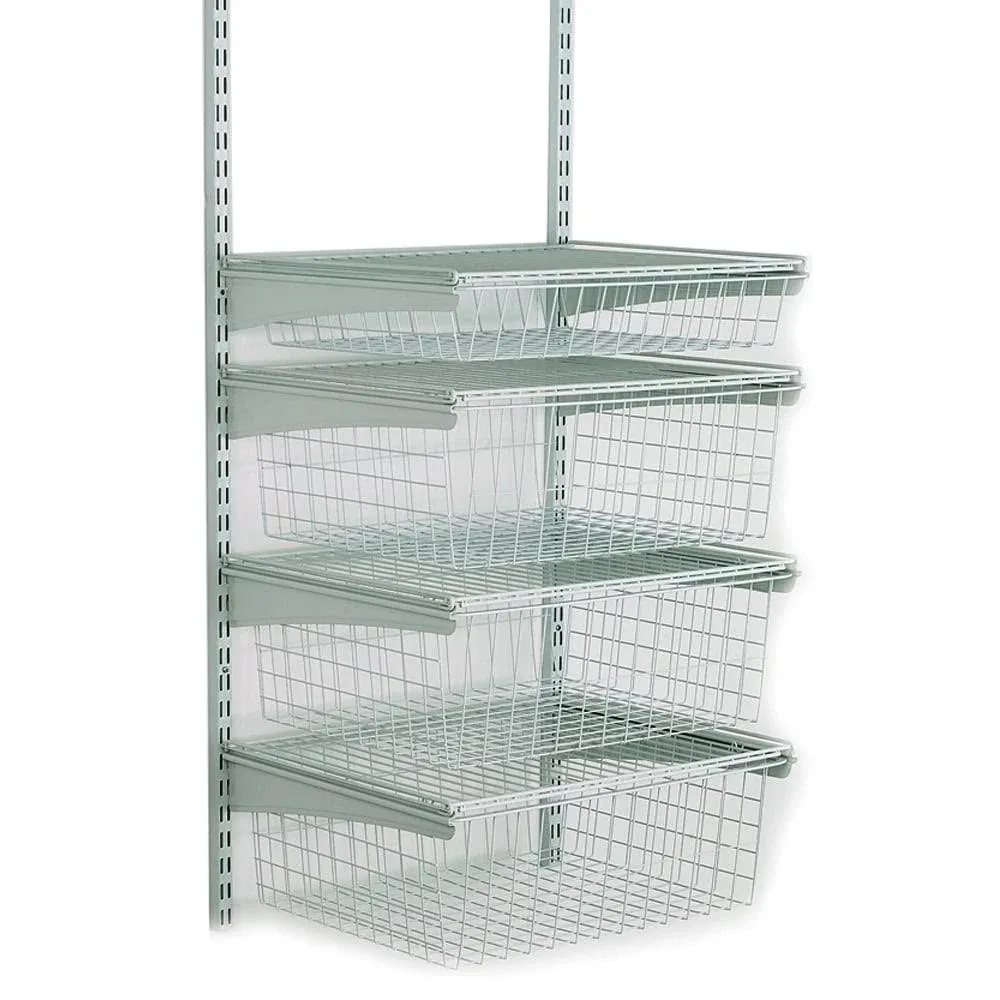 ClosetMaid 17 in. D x 21 in. W x 27 in. H ShelfTrack 4-Drawer Kit Steel Closet S