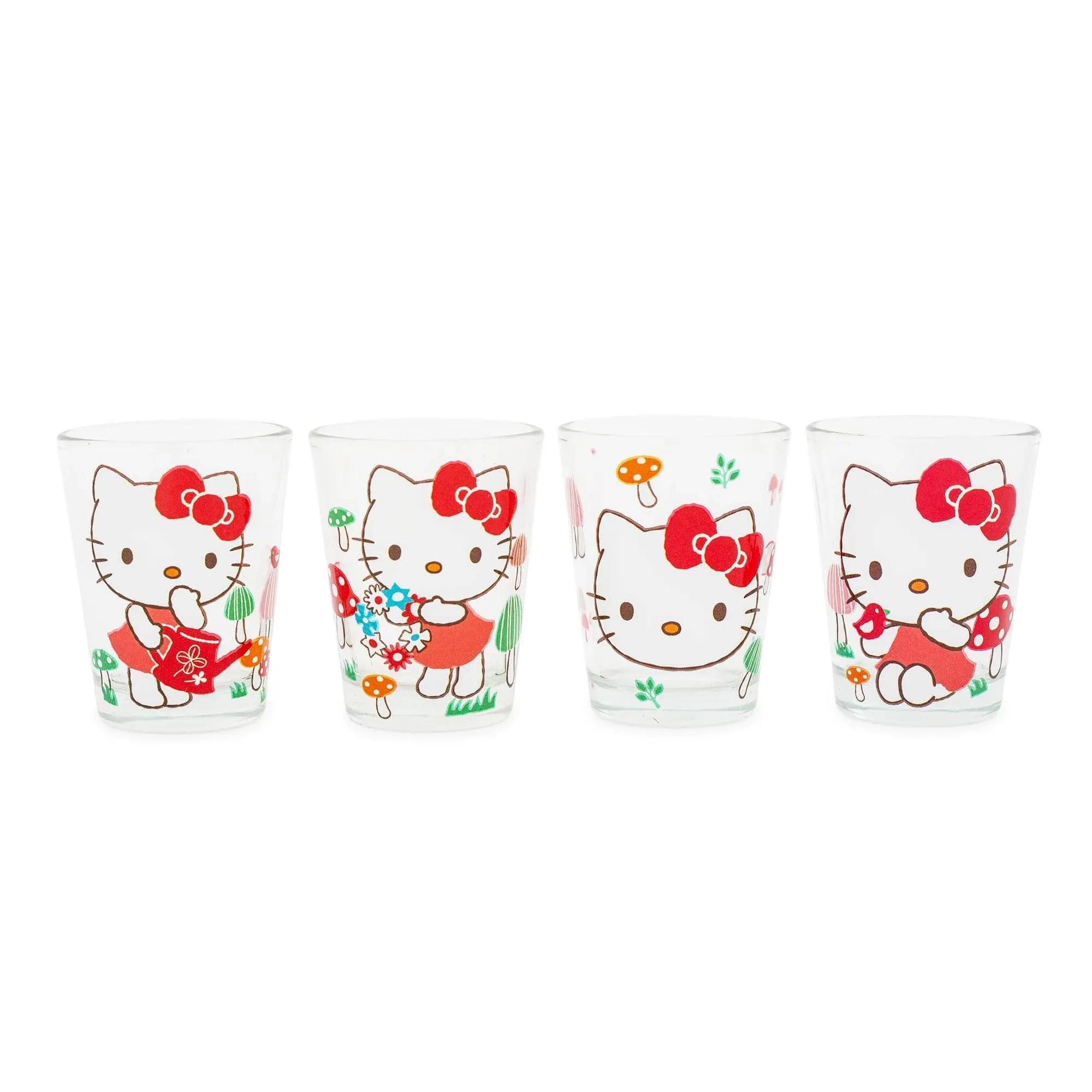 Sanrio Hello Kitty Mushrooms Mini Shot Glasses (Set of 4)