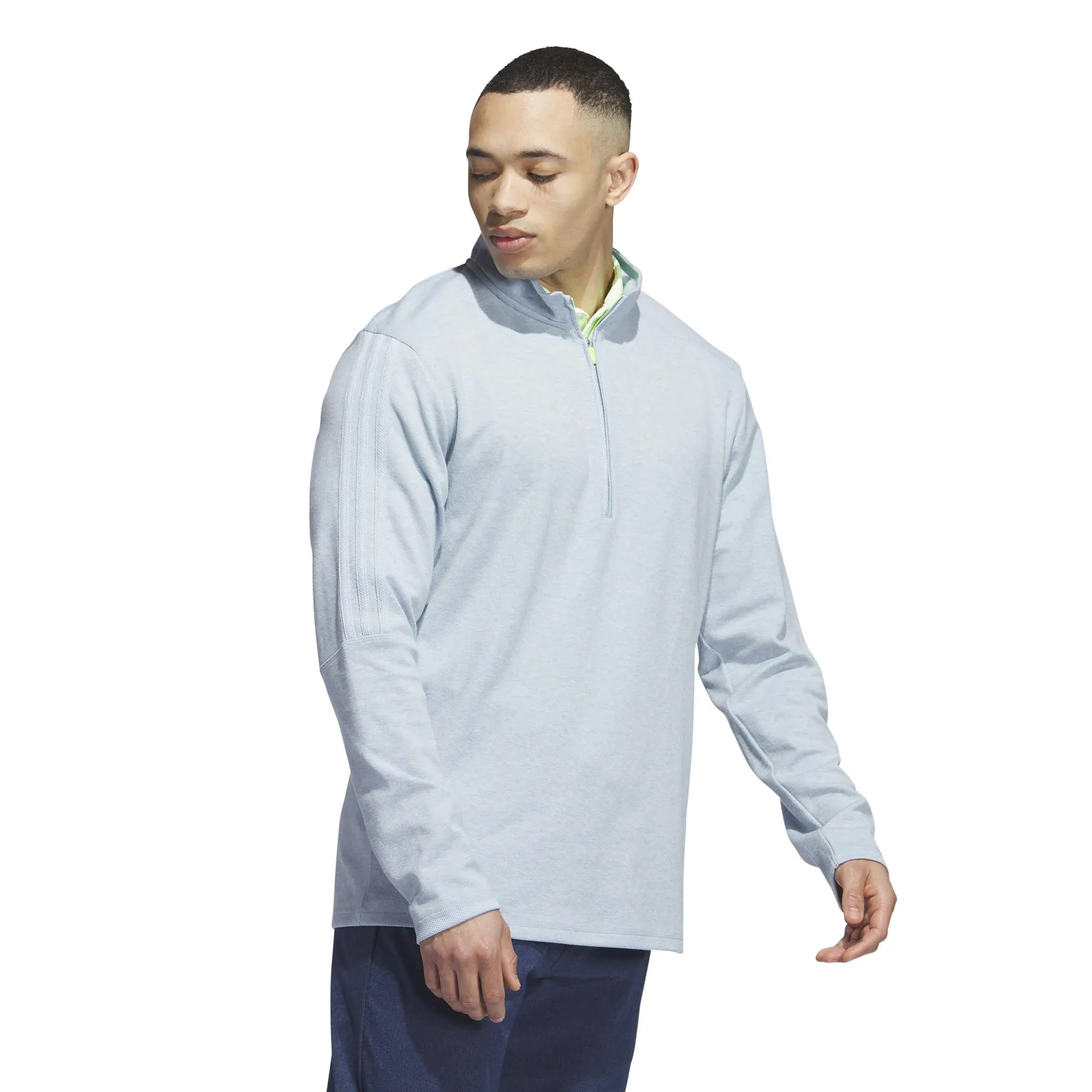 Adidas Men's 3-Stripes Quarter-Zip Pullover