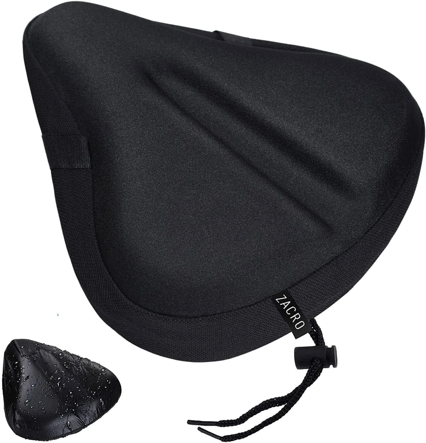 Zacro Gel Bike Seat, Big Size Soft Wide Excercise Bicycle Cushion For Bike Saddle ...