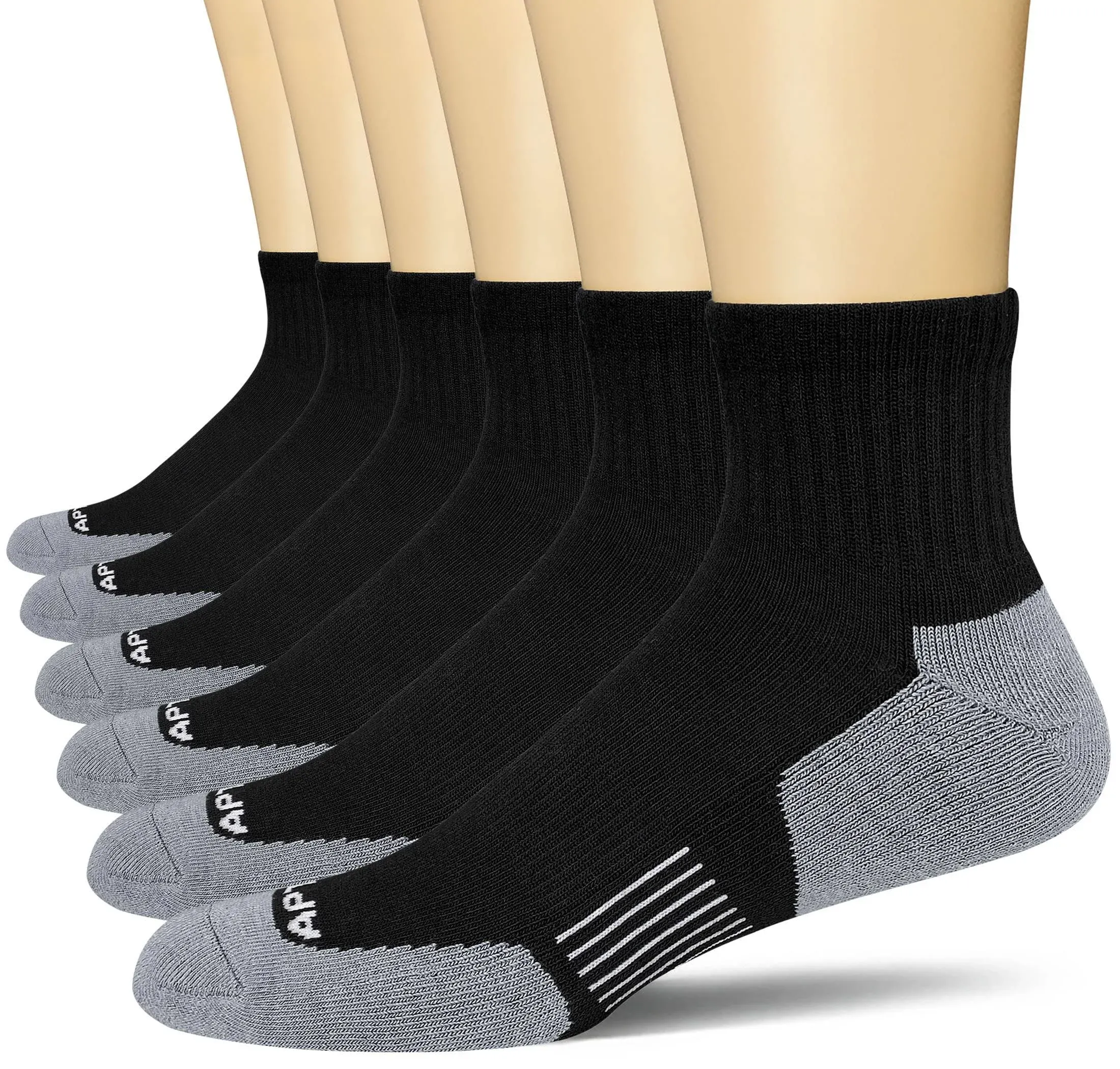 APTYID Men's Ankle Socks Athletic Cushioned Running (6 Pairs)