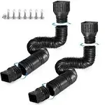 Rodnsurw 2 Pack Flexible Rain Gutter Downspout Extensions