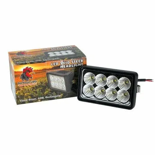 Red Rooster LED Skid Steer Headlight fits John Deere 250 260 270 KV26918 fits New Holland L160 L170 L180 L185 L190 LS140 LS160 LS170 LS180 LS190