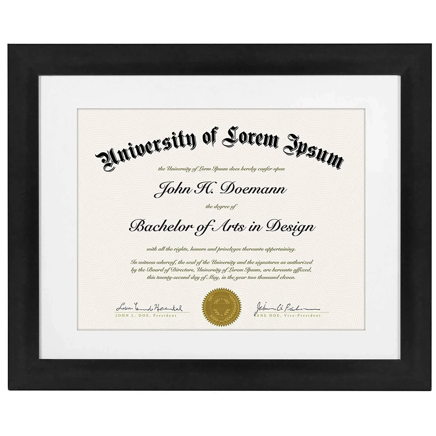 Americanflat Document Frame, Black