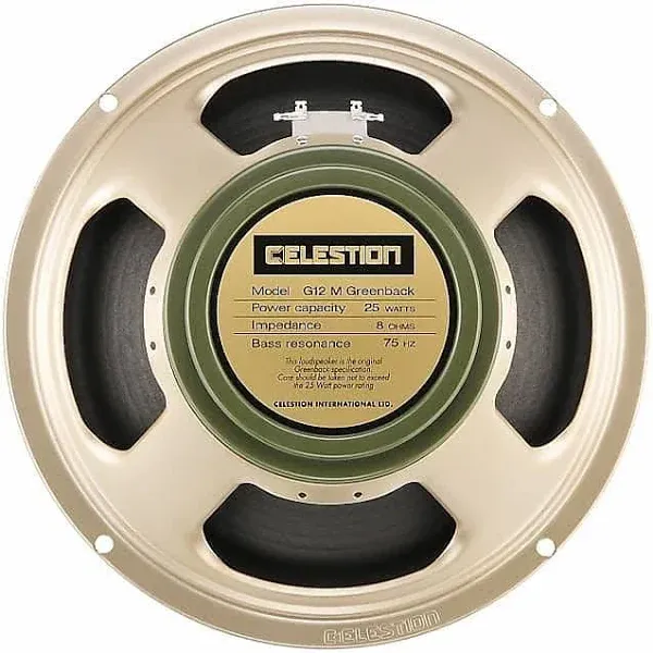 Celestion G12M Greenback 12&#034; Guitar Speaker - 8 ohm 25 Watts - Made in UK.