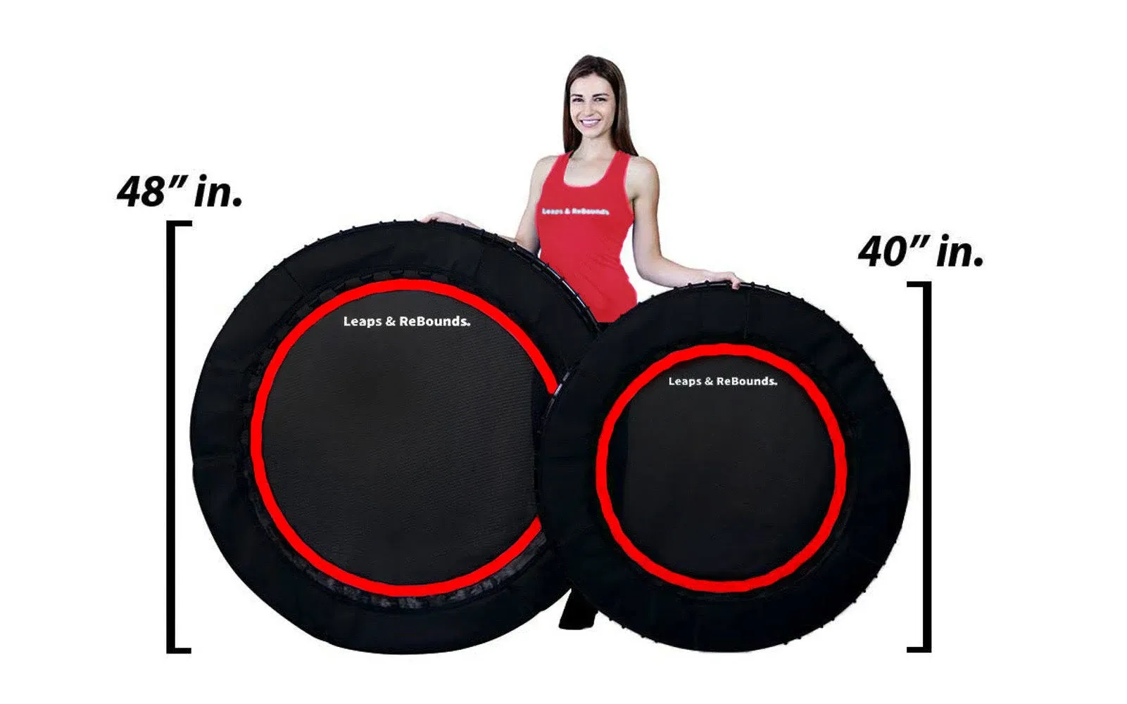 48&#034; Mini Fitness Trampoline &amp; Rebounder Exercise Equipment, Red (Open Box)