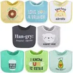 Terry Bib Set for Baby Boys or Girls, 8 Pack Unisex Set for Feeding, Teething, D