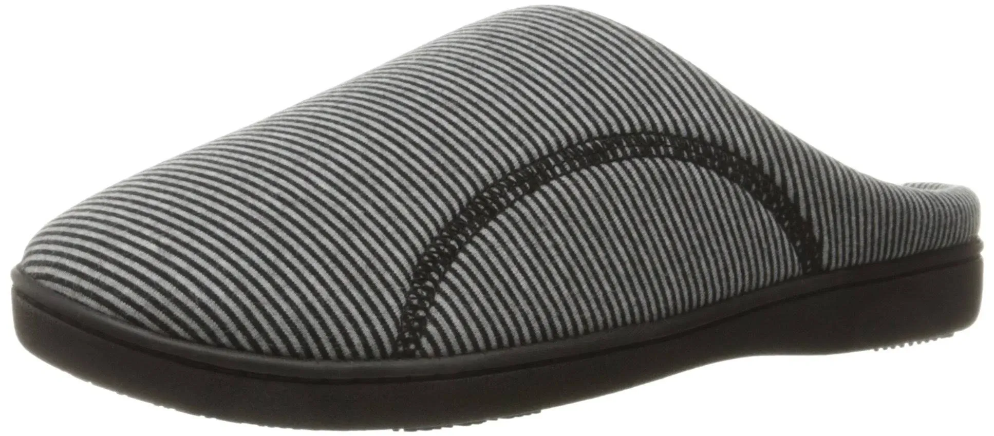 Isotoner Women's Athena Hoodback Slipper, Black Jersey