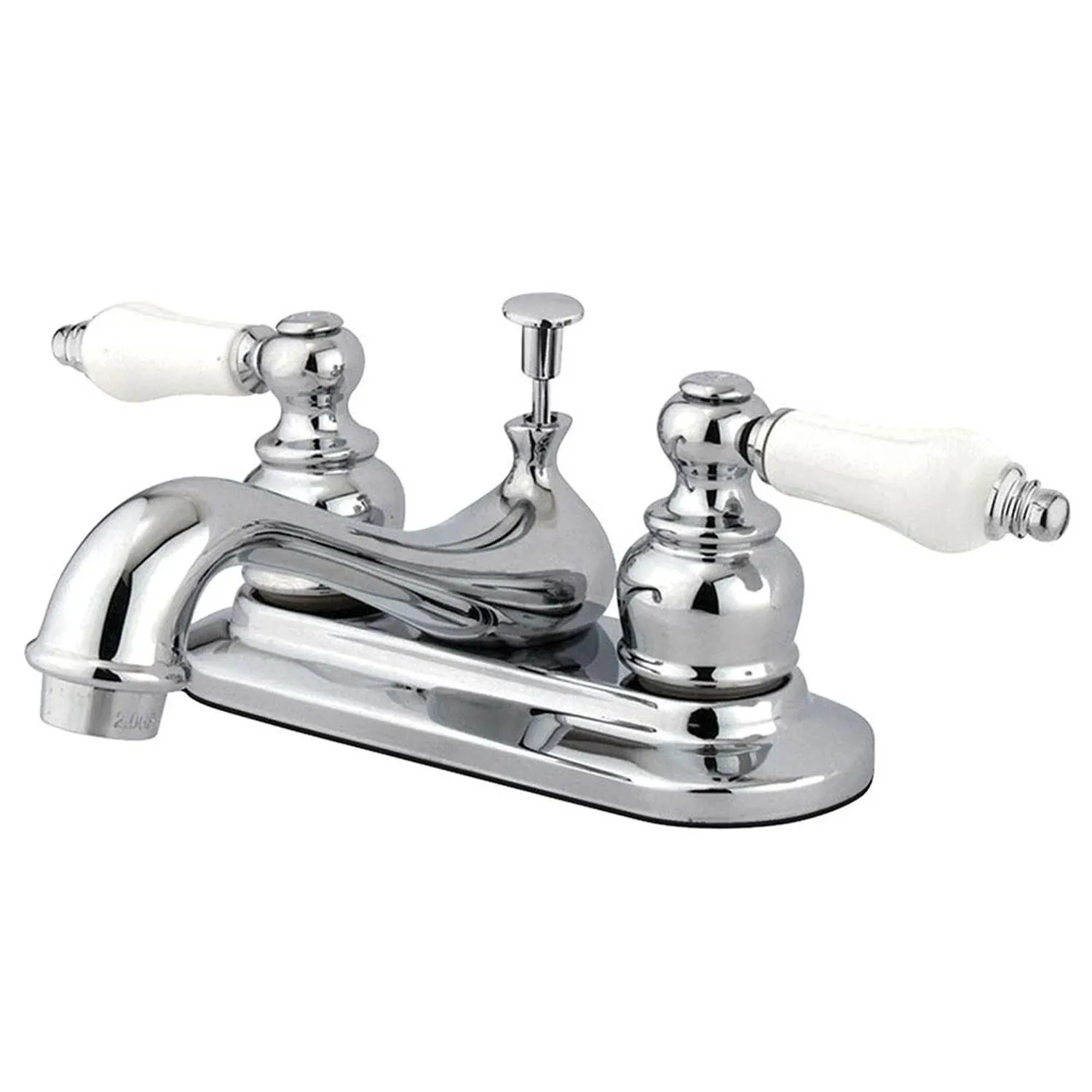 Kingston Brass GKB601B Restoration Lavatory Faucet with Retail Pop-Up, Chrome, 6.88 x 2.88 x 2.88