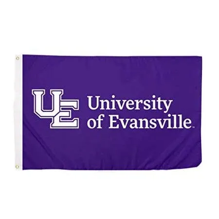 University of Evansville NCAA 100% Polyester Indoor Outdoor 3 Feet x 5 Feet Flag