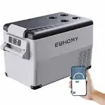 EUHOMY 12 Volt Refrigerator, 35Liter(38Qt) Car Refrigerator, RV Refrigerator with 12/24V DC and 110-240V AC, Freezer Fridge Cooler, for Car, RV, Campi