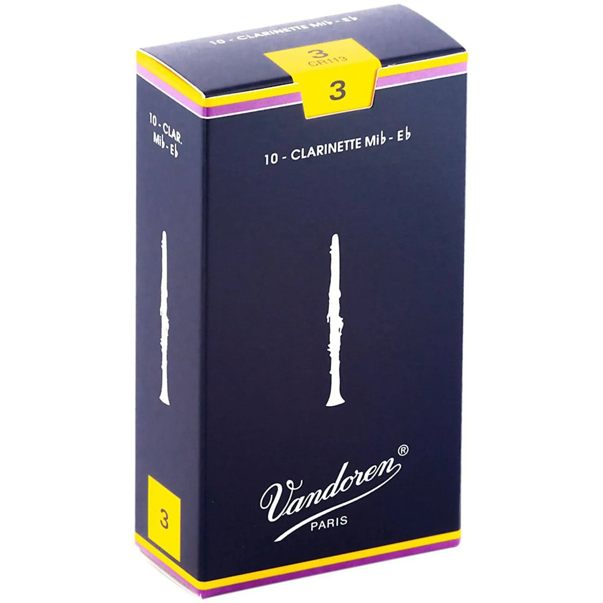 Vandoren 10 PACK Traditional Bb Clarinet Reeds # 3.5 Strength 3 1/2 CR1035