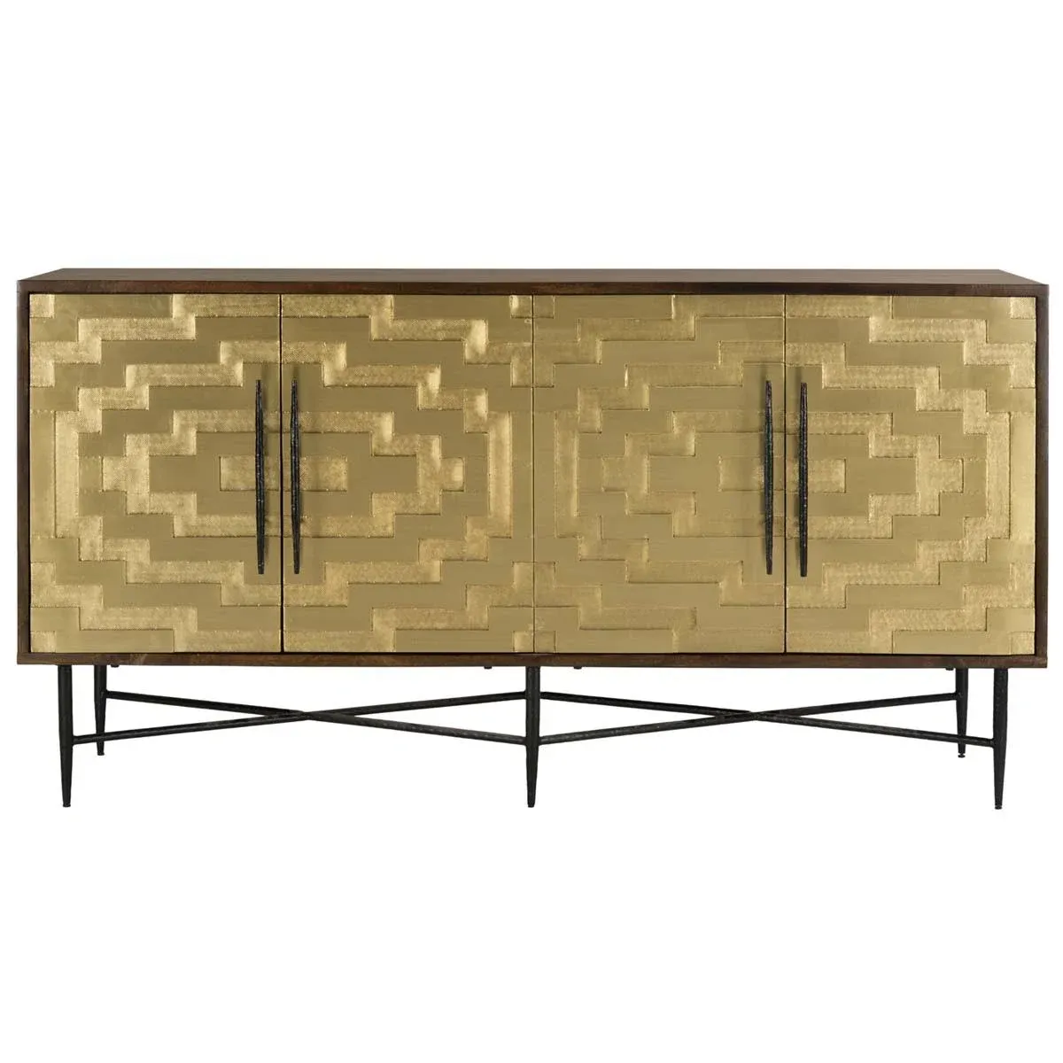 Safavieh Couture Skylar Brass Sideboard, #N/A - Midcentury - Buffets And Sideboards - by Safavieh | Houzz