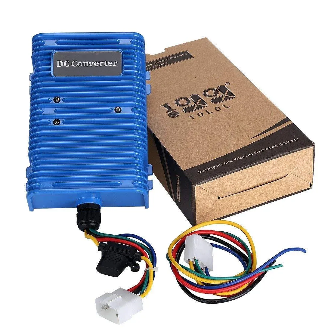 10L0L Golf Cart Voltage Reducer Voltage Converter Regulator DC Power Reducer 30 Amp 360 Watt (36V/48V to 12V) Compatible with Club Car EZGO Golf Cart