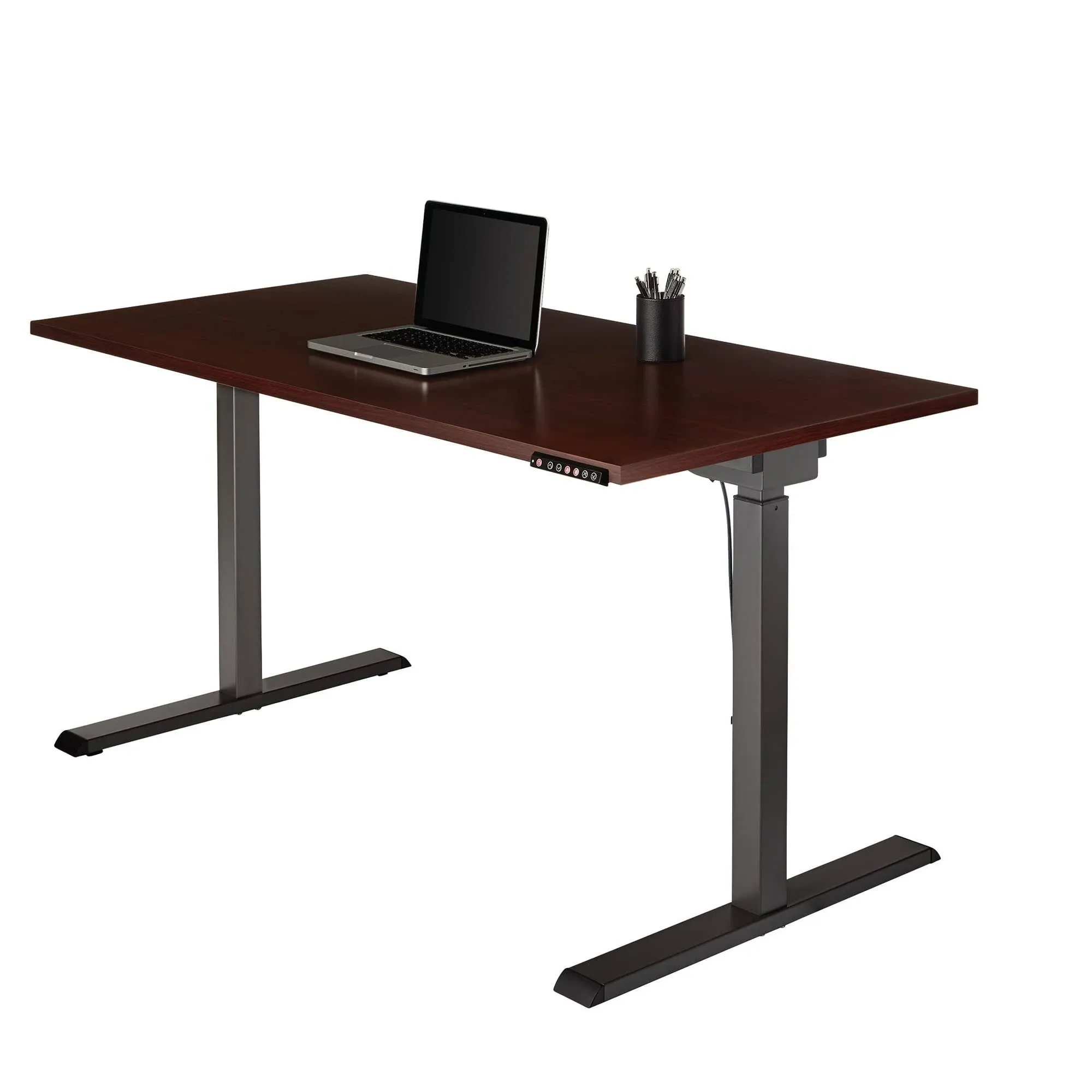 Realspace® Magellan Performance Electric 60""W Height-Adjustable Standing Desk, Cherry