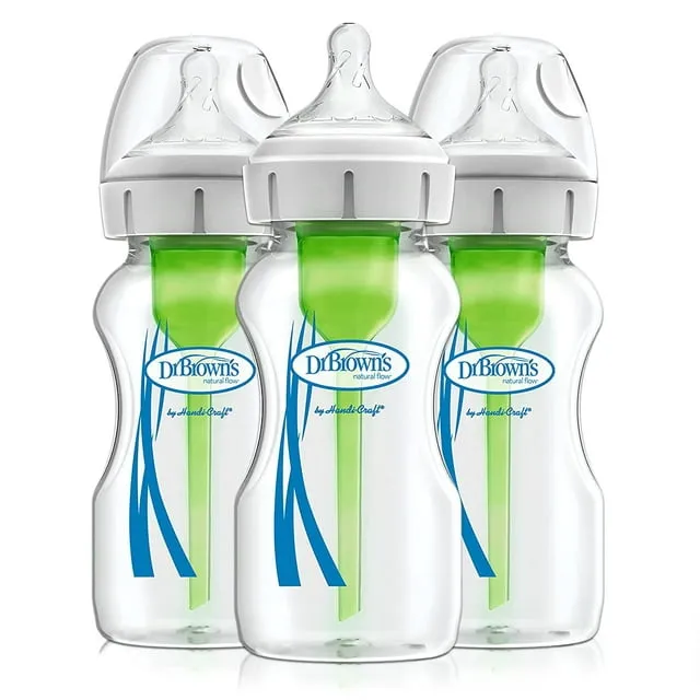 Dr. Brown's Options+ Wide-Neck Glass Baby Bottles