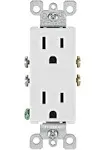 Leviton M24-05325-wmp Decora Duplex Outlet, White