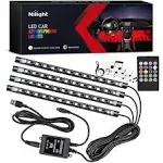 48Leds RGB USB Interior Light Strip Remote Control 4PCS