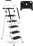 TOBILI 5 Step Ladder with Handrails with Tool Platform