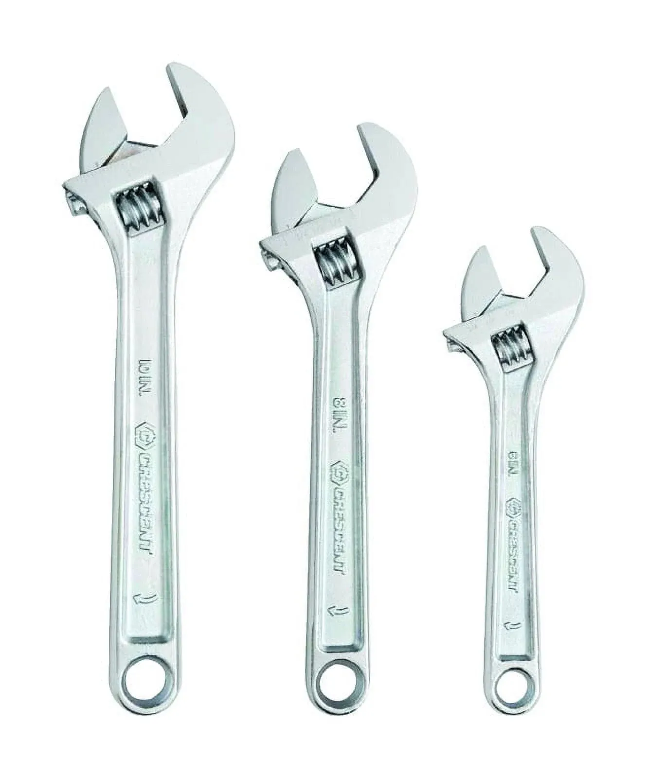 CRESCENT ADJUSTABLE WRENCH SET 3   10&#034;,  8&#034; AND 6&#034; INCHES NEW / SEALED Hex Jaw