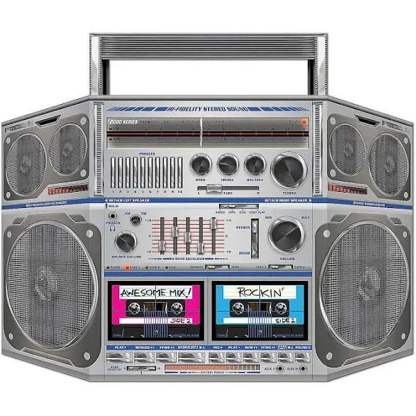 Awesome 80s Boombox Cardboard Stand-up - Party Decor - 1 Piece