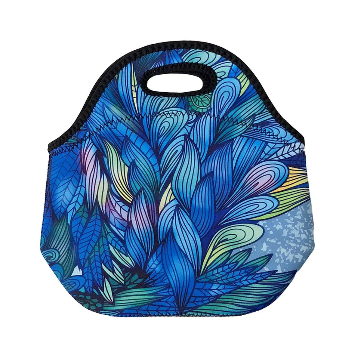 Wrapables Insulated Neoprene Lunch Bag, Ferns