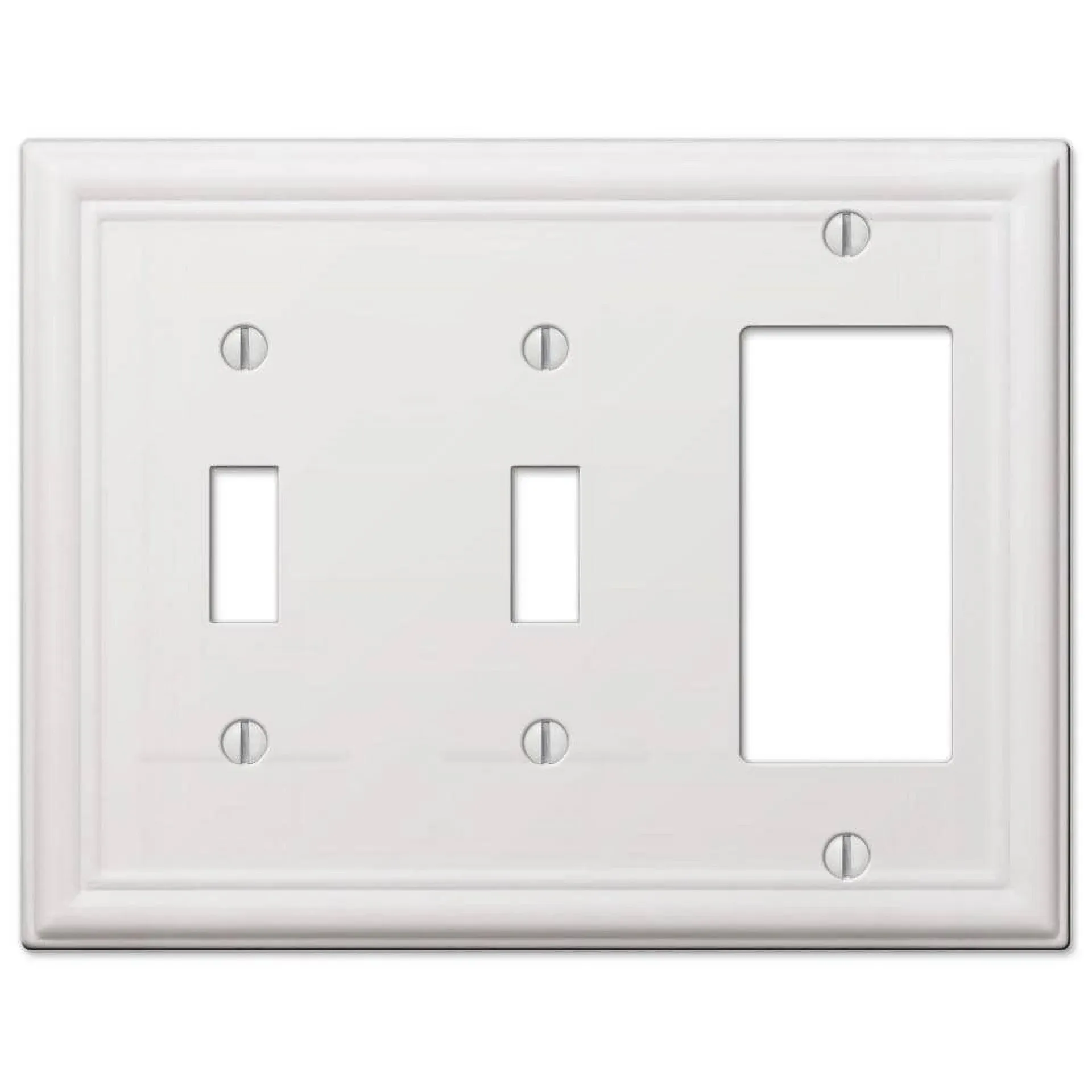 Chelsea White Stamped Steel Switch Plate Wall Plate Covers Light Switch Outlet