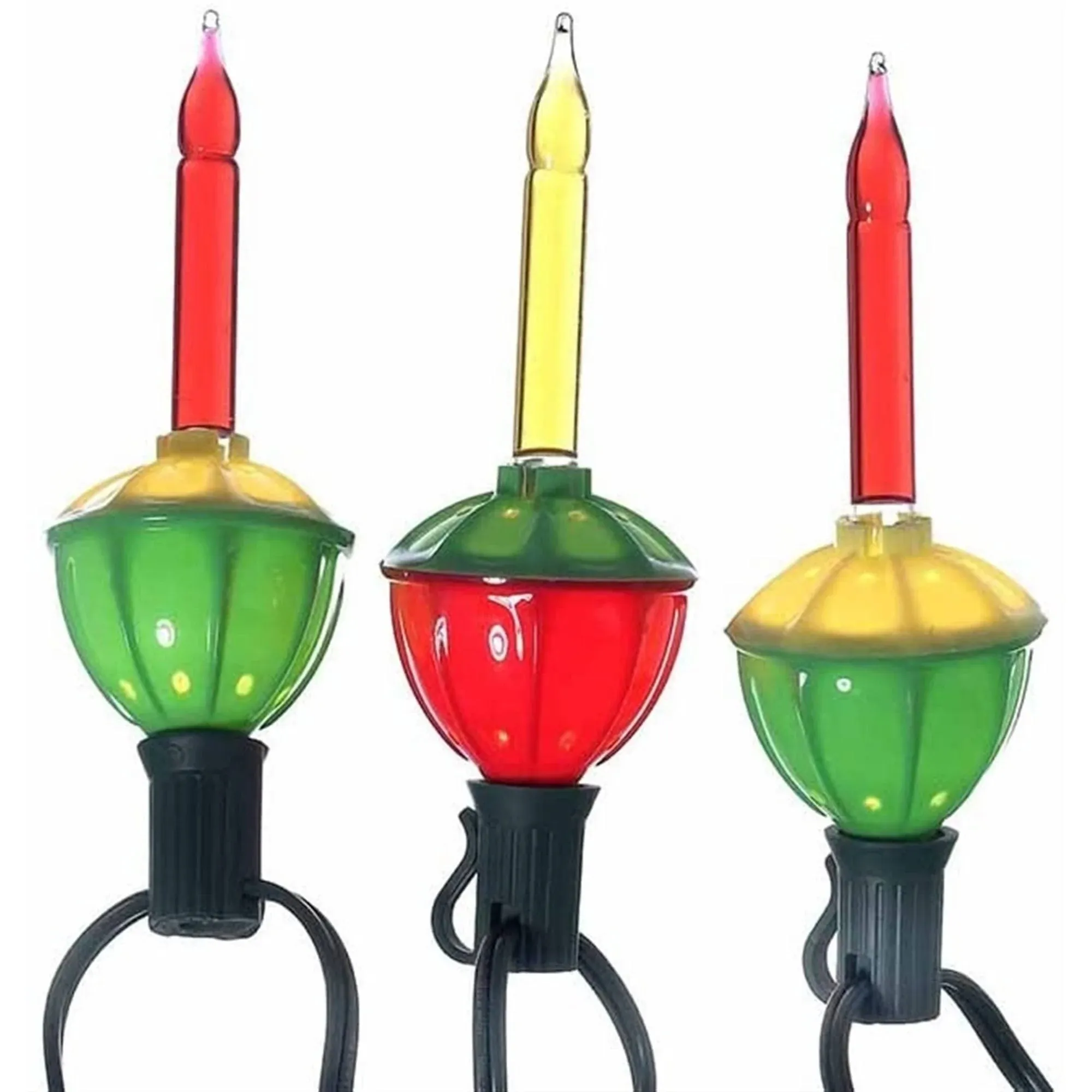 Kurt Adler UL1002 UL 7-Light Multi-Colored Bubble Light Set, 11.5 feet long