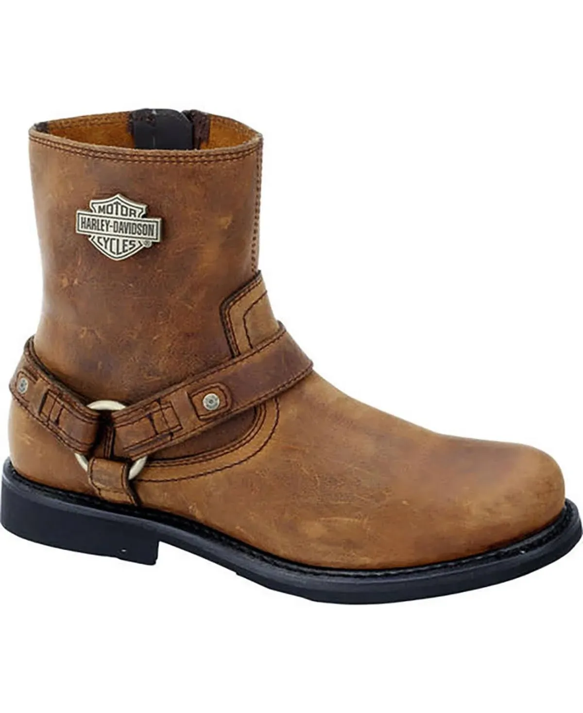 Harley-Davidson® Men's Brown Scout 7-Inch Motorcycle Boots Inside Zipper. D95263