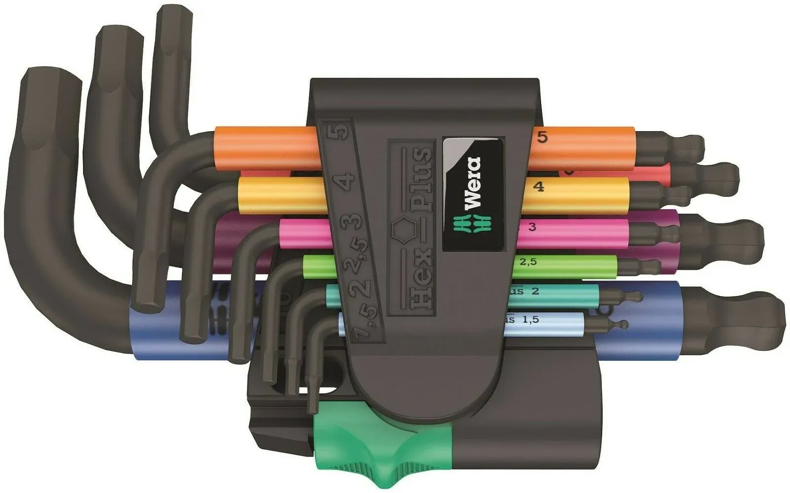 Wera 950/9 Hex-Plus Multicolour 2 L-Key Set Metric BlackLaser