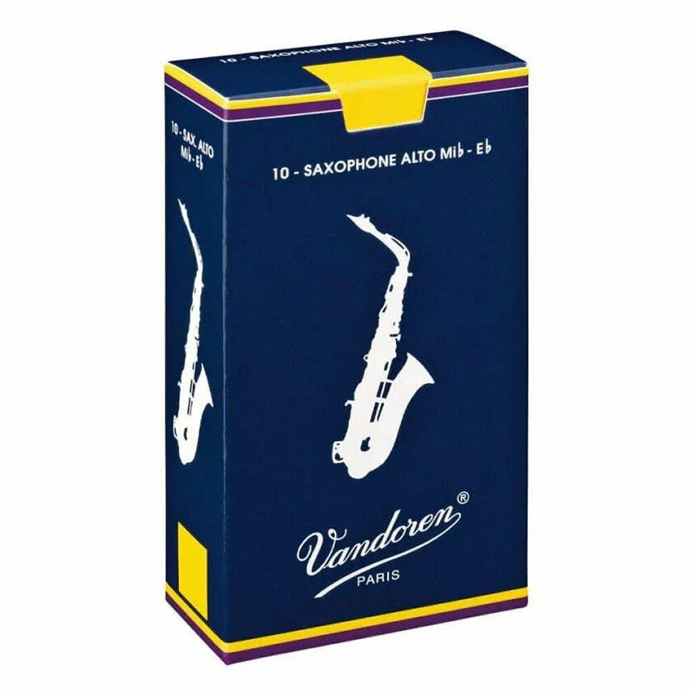 Vandoren Traditional Alto saxophone reeds, box of 10 - Strength 3