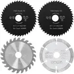 3-3/8 inch Circular Saw Blade Set Diameter 85mm, 4-Pieces Metal Cutting Circular Saw, TCT/HSS/Diamond Saw Blades for Wood, Plastic, Metal, Tile