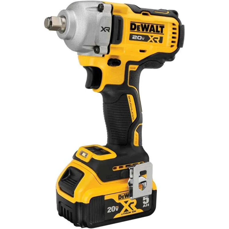 DeWalt DCF891GP2 20V MAX* XR 1/2 in. Mid-Range Impact Wrench with Hog Ring Anvil and Oil-Resistant Batteries Kit