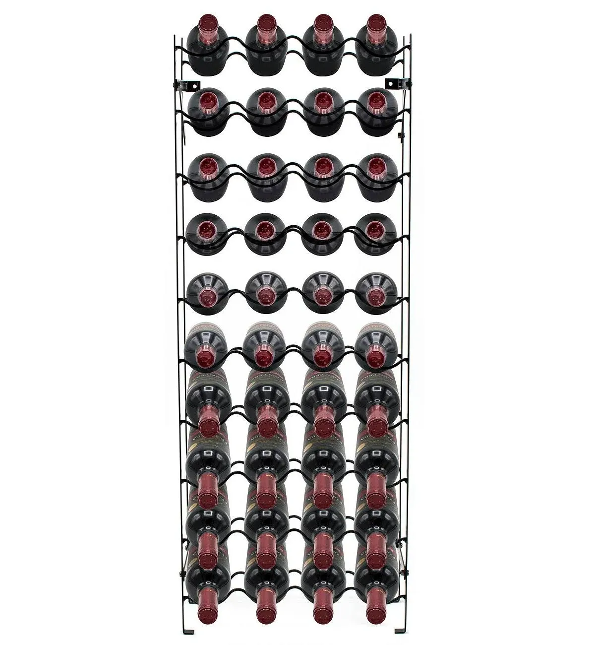 Sorbus Black 40 Bottle Freestanding Wine Rack