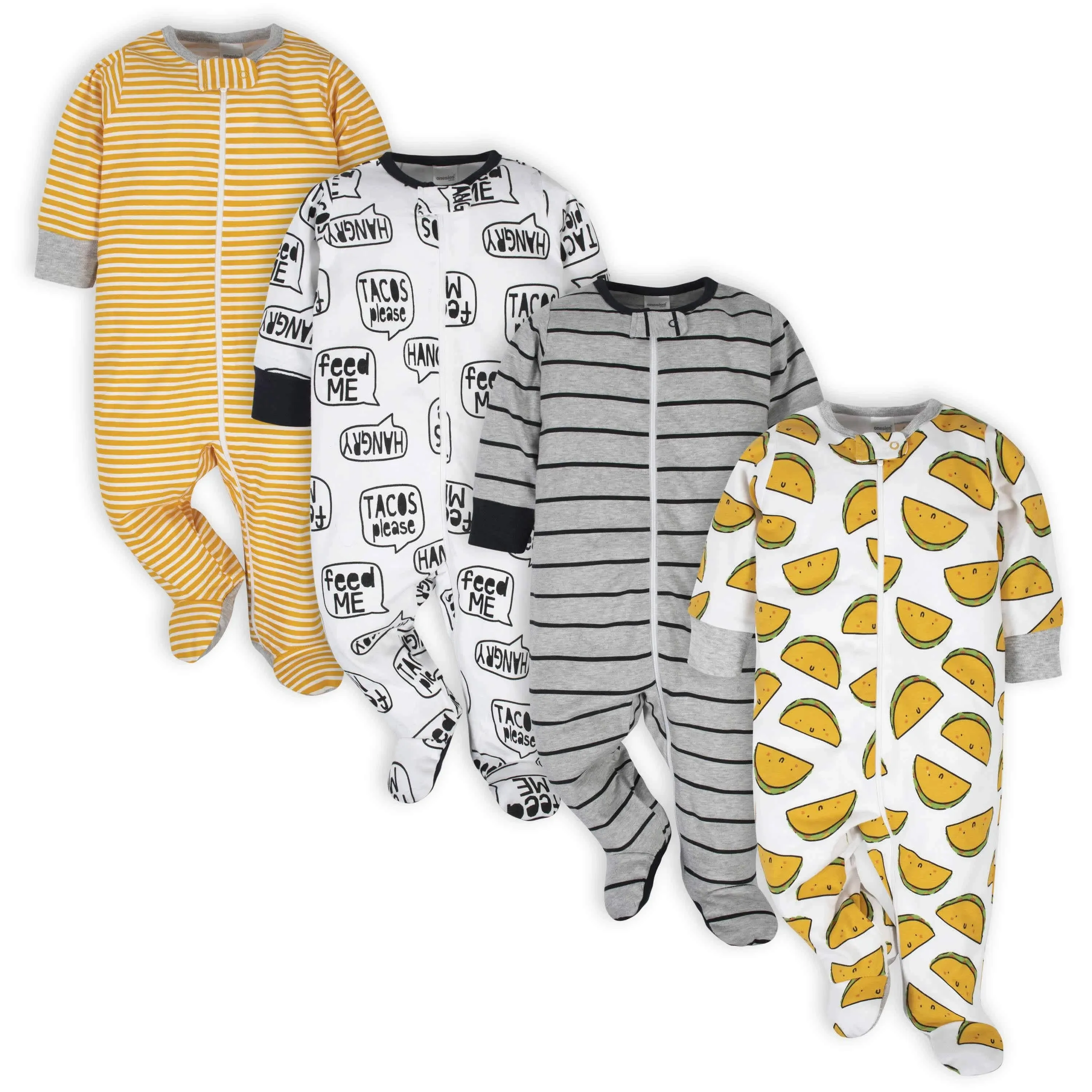 Onesies Brand 4-Pack Baby Boys Taco Sleep 'N Plays - Newborn