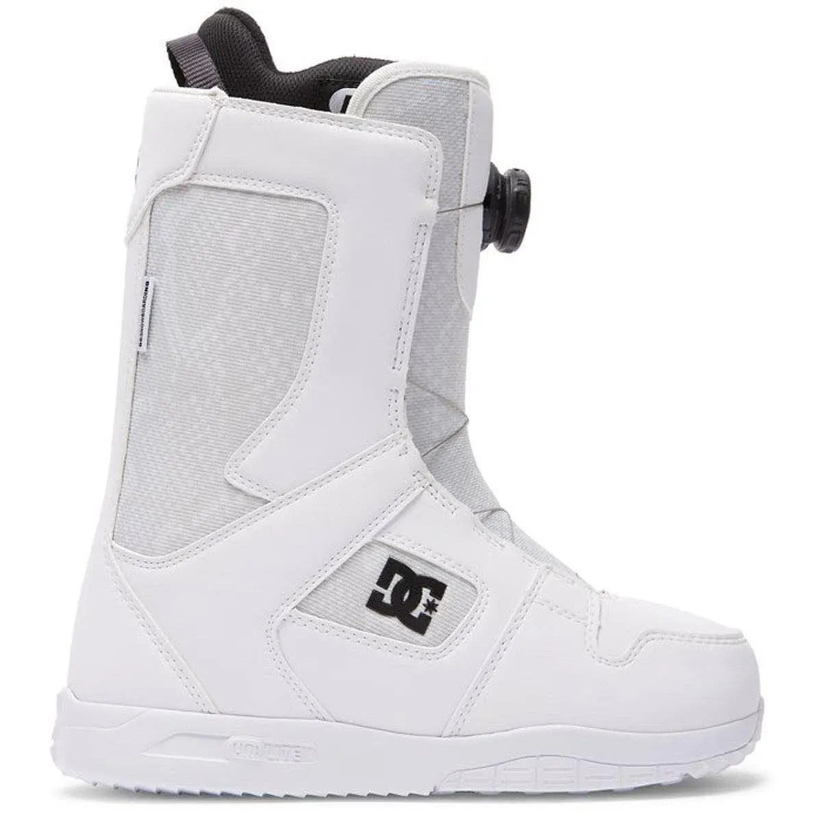 DC Women's Phase Boa Snowboard Boots, White/Snake / 9