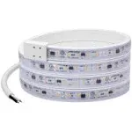 60 in. LED Under Cabinet Strip Light, Hardwired, 2300 Lumens, 3000K Warm White, 120V White Cove Light