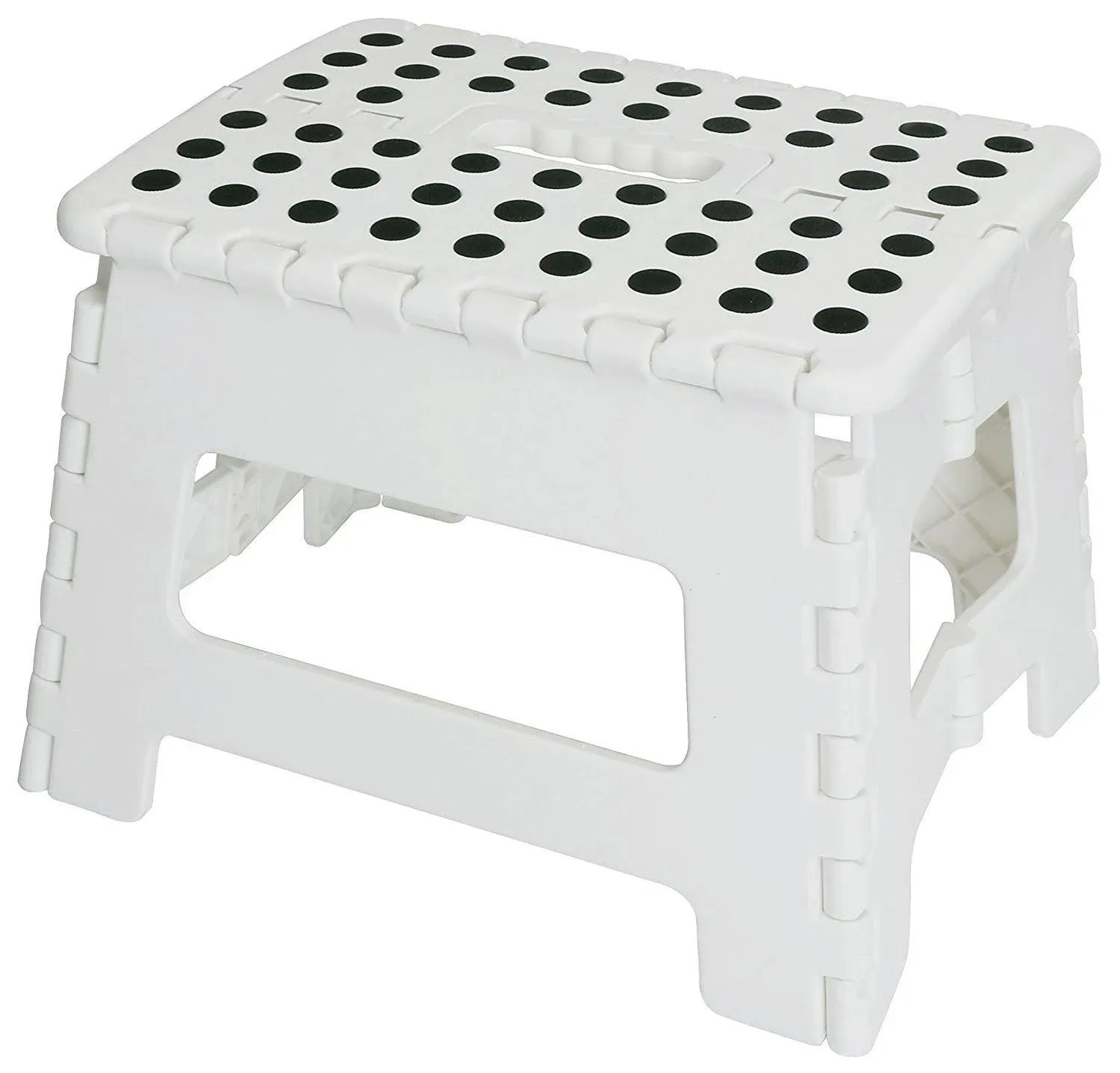 Utopia Home Folding Step Stool - (Pack of 1) Foot Stool with 9 Inch Height - Holds Up to 300 lbs - Lightweight Plastic Foldable Step Stool for Kitchen, Bathroom & Living Room (White)