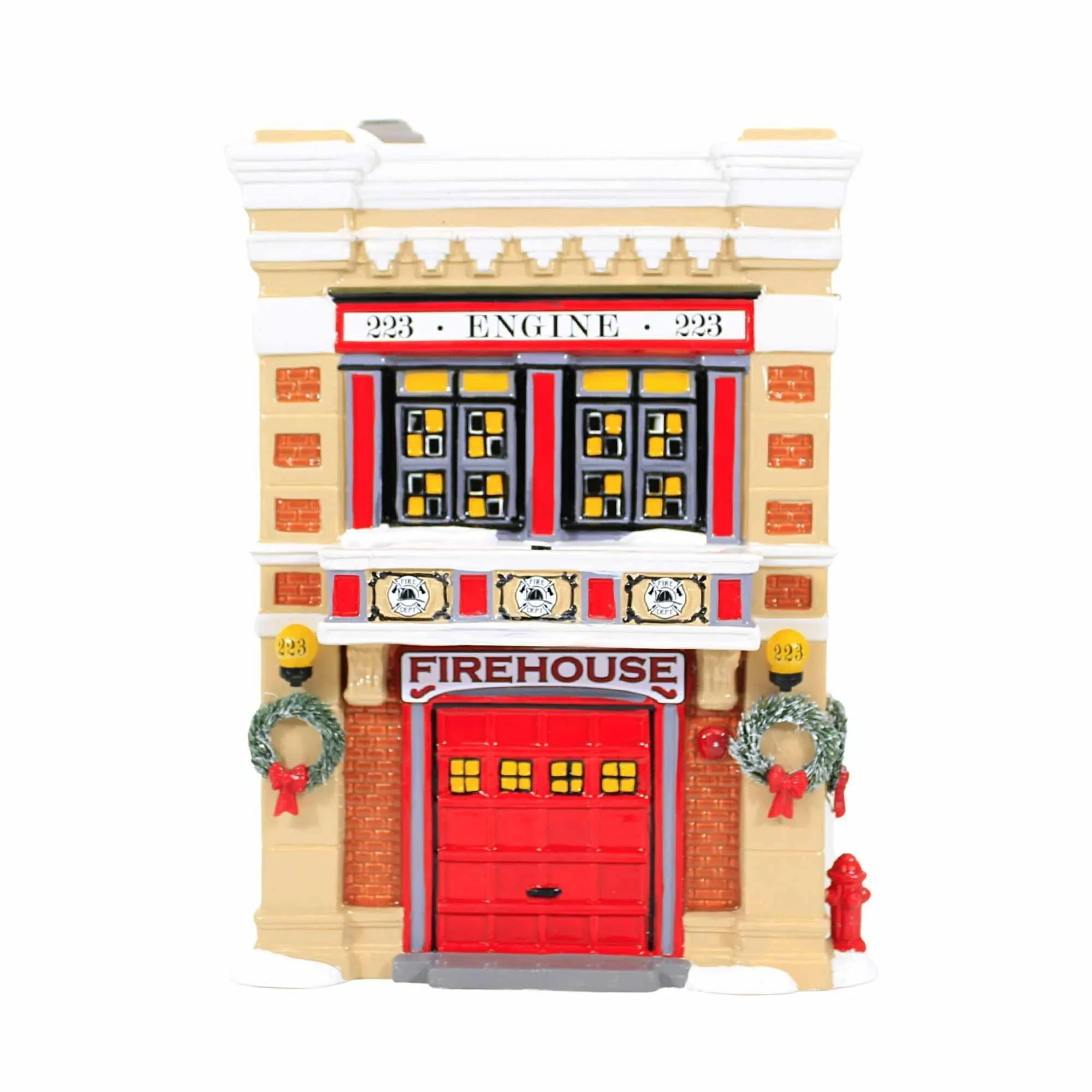 Department 56 Snow Village Engine 223 Fire House